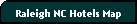 Raleigh NC Hotels Map